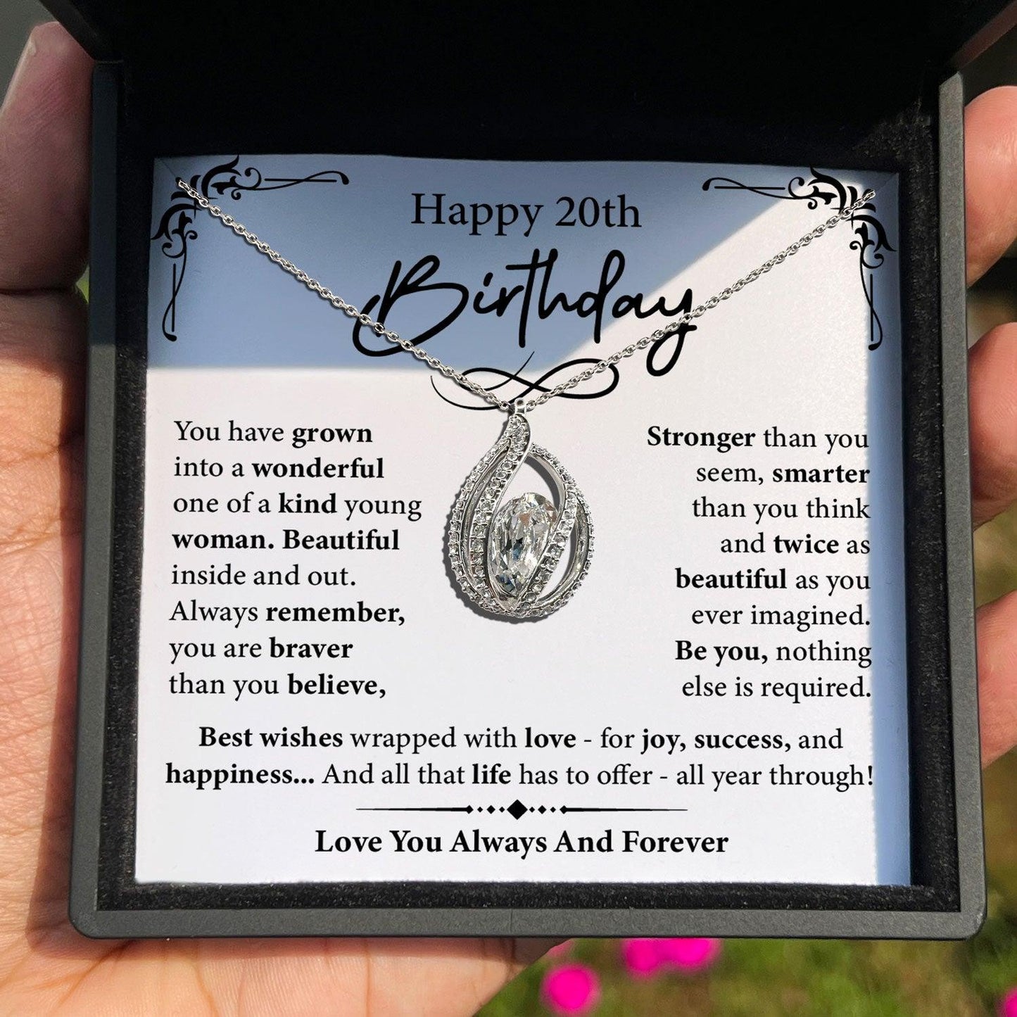 AllGifting, Women's Necklace, Orbital Birdcage, 20th Birthday Gift for Her Sterling Silver Birdcage Pendant Jewelry