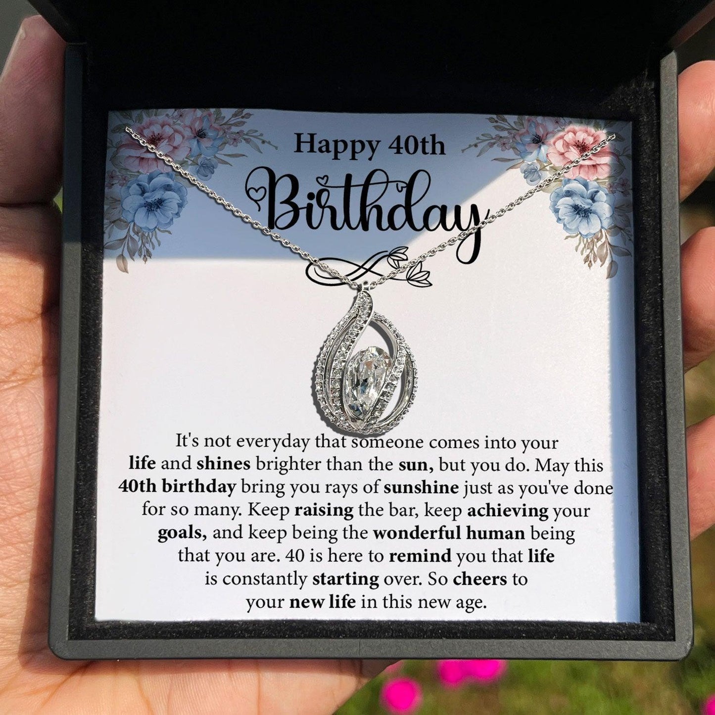 AllGifting, Birdcage Necklace For Women, 40th Birthday Gift for Her Sterling Silver Birdcage Pendant Jewelry