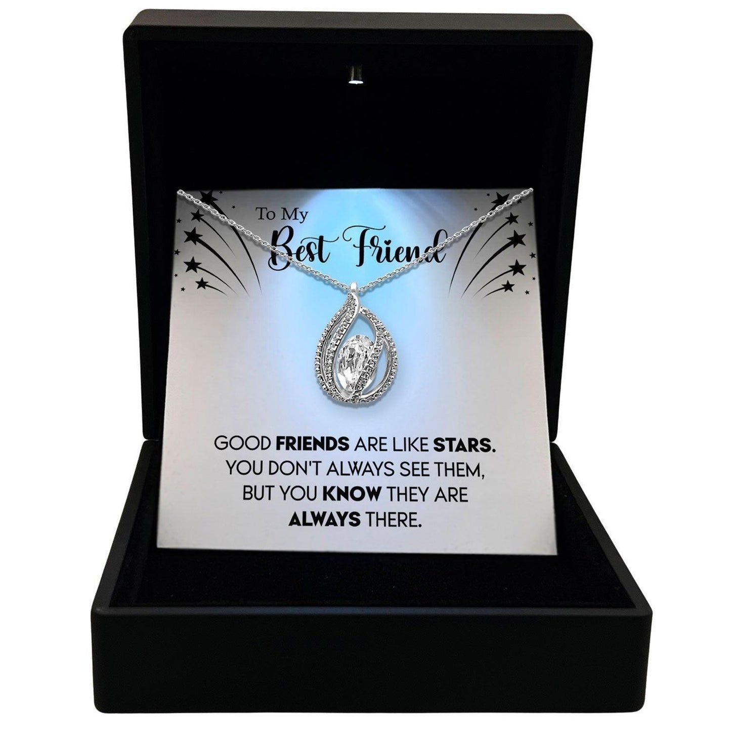 AllGifting, Birdcage Necklace For Women, Best Friend Gift Sterling Silver Birdcage Pendant Jewelry, Card2