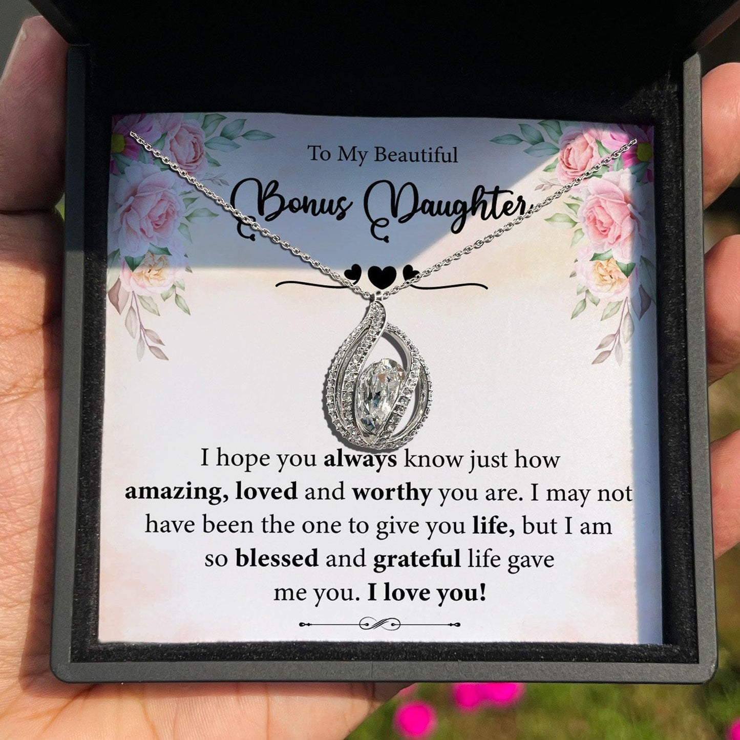 AllGifting, Birdcage Necklace For Women, Bonus Daughter Gift Sterling Silver Birdcage Pendant Jewelry, Card1