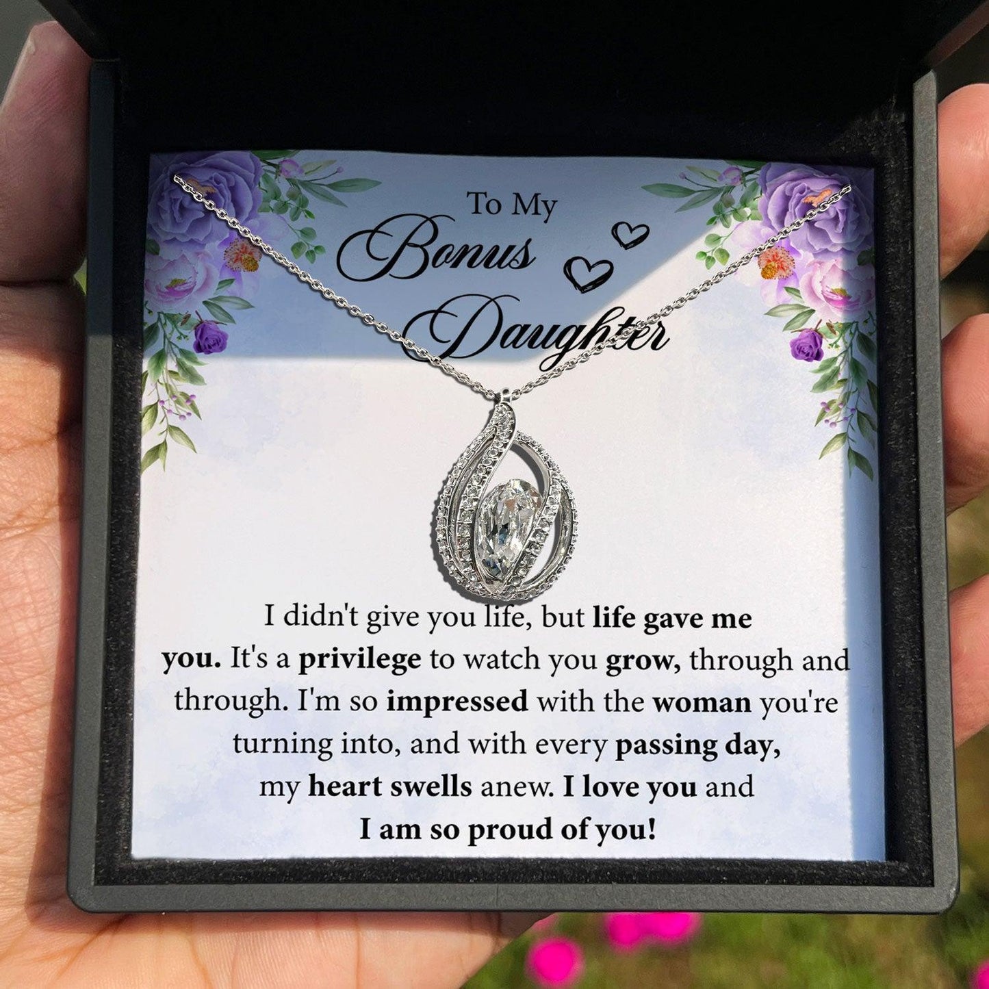 AllGifting, Birdcage Necklace For Women, Bonus Daughter Gift Sterling Silver Birdcage Pendant Jewelry, Card2