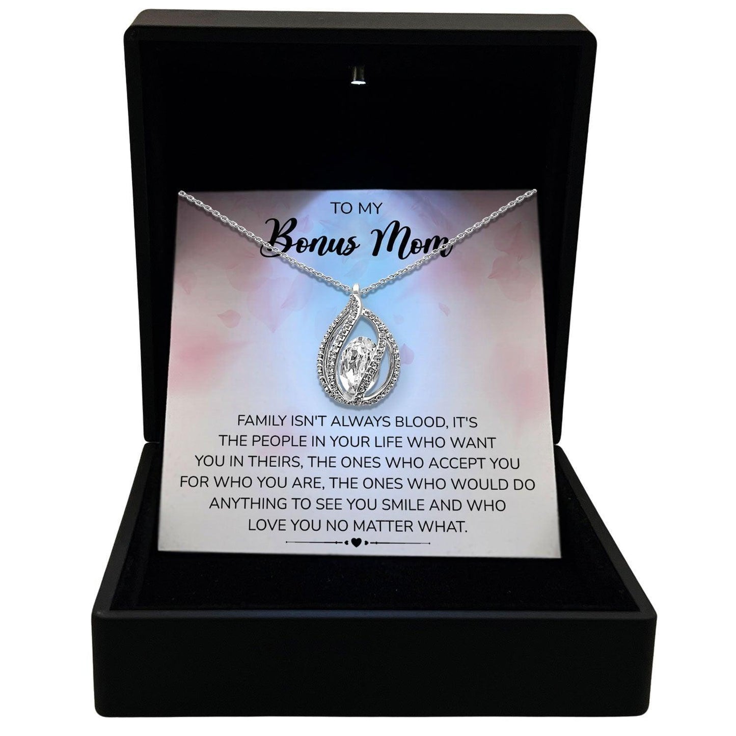AllGifting, Women's Necklace, Orbital Birdcage, Bonus Mom Gift Sterling Silver Birdcage Pendant Jewelry, Card1