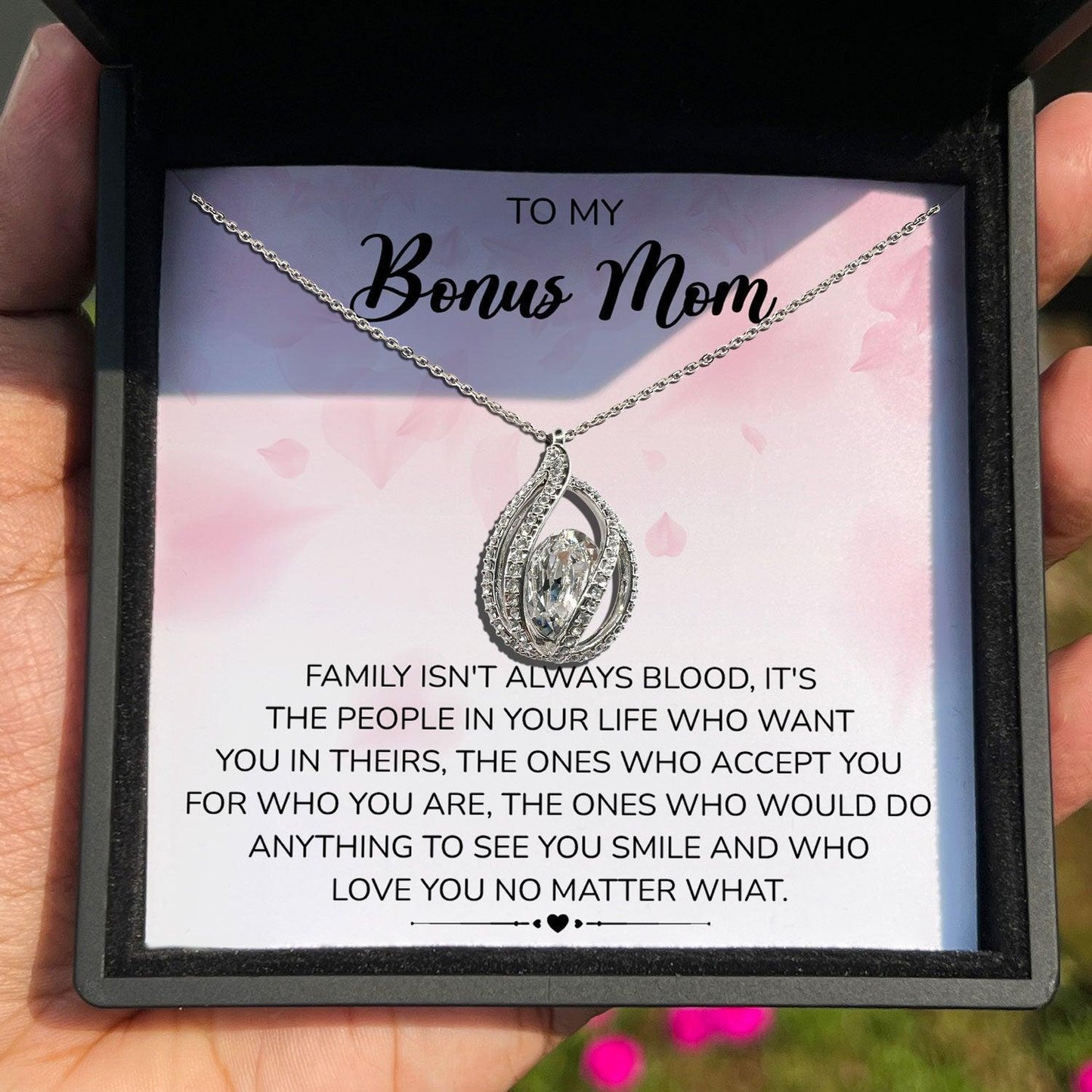 AllGifting, Birdcage Necklace For Women, Bonus Mom Gift Sterling Silver Birdcage Pendant Jewelry, Card1