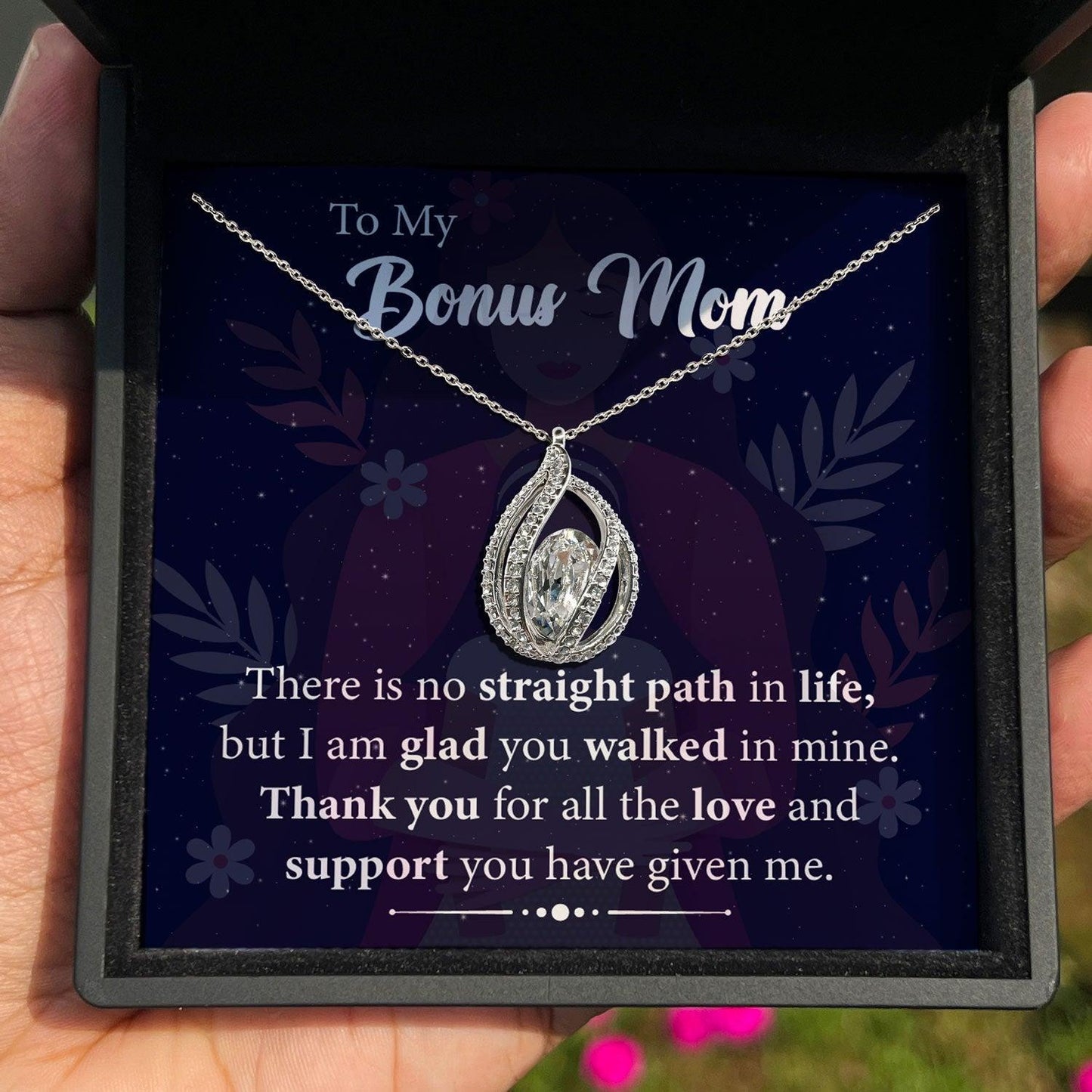AllGifting, Birdcage Necklace For Women, Bonus Mom Gift Sterling Silver Birdcage Pendant Jewelry, Card4