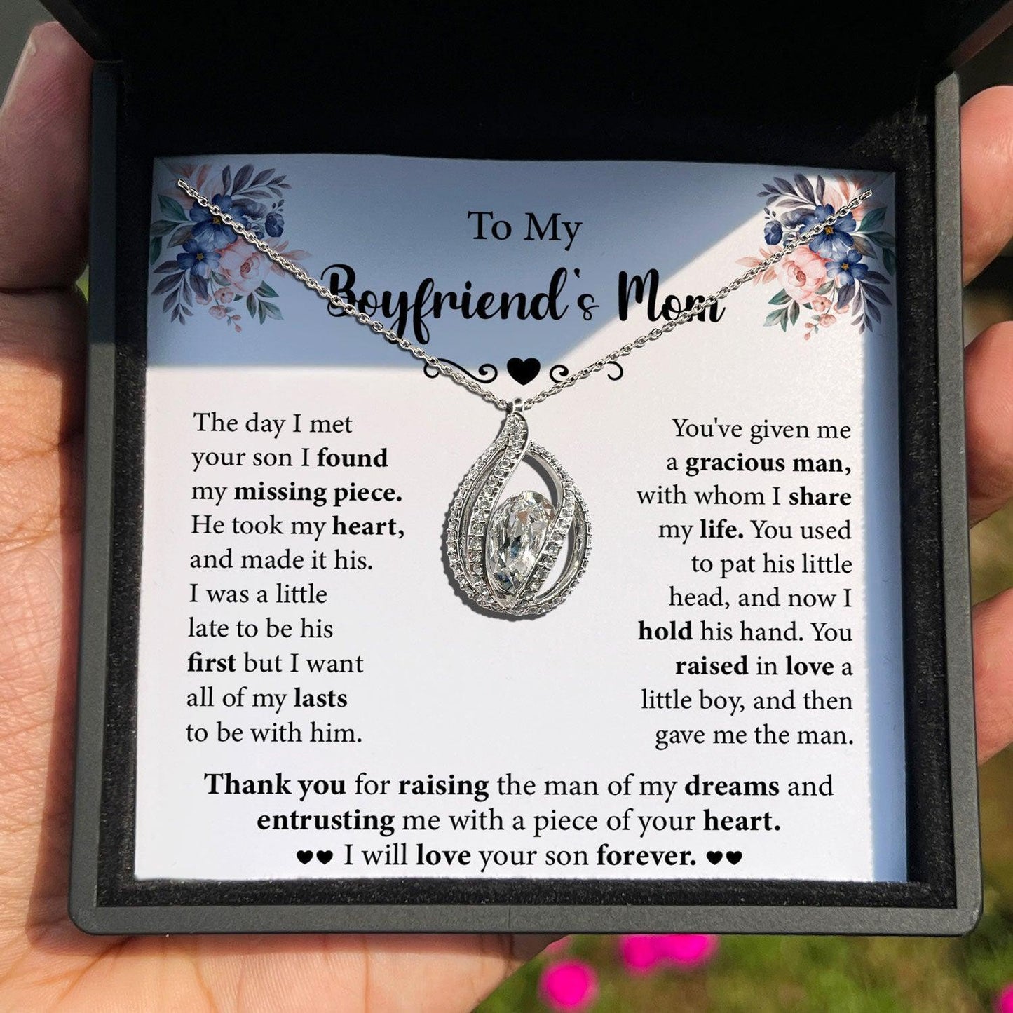 AllGifting, Birdcage Necklace For Women, Boyfriend's Mom Gift Sterling Silver Birdcage Pendant Jewelry, Card2