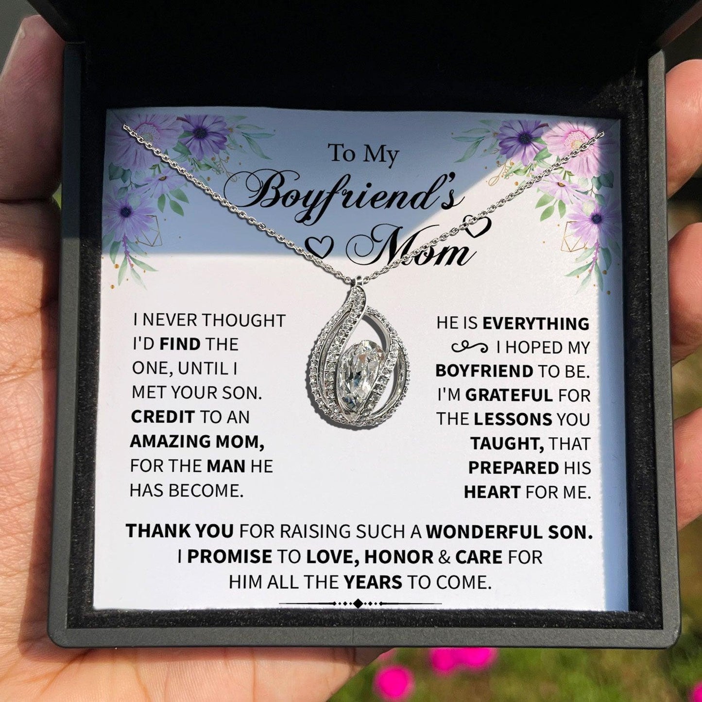 AllGifting, Birdcage Necklace For Women, Boyfriend's Mom Gift Sterling Silver Birdcage Pendant Jewelry, Card3