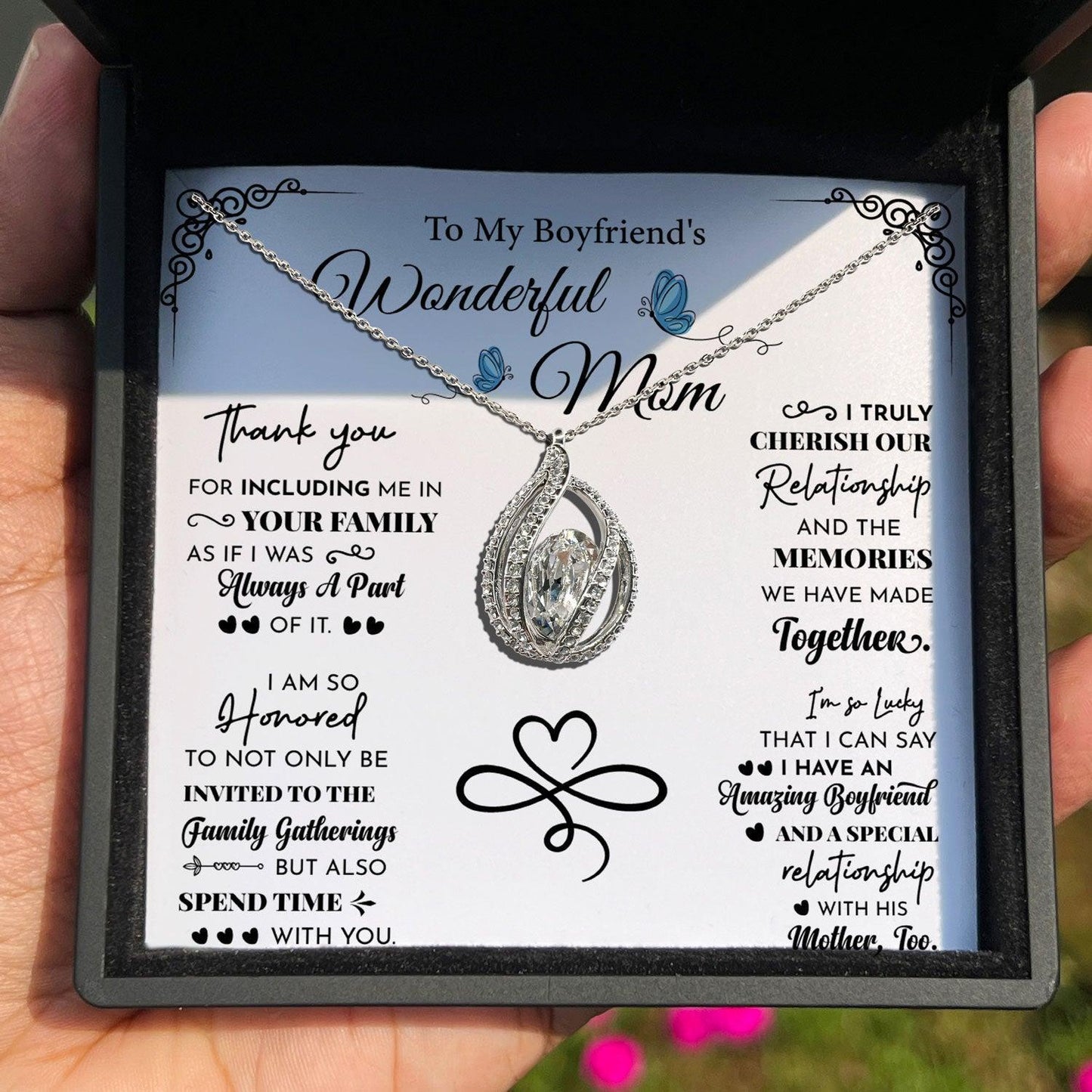 AllGifting, Birdcage Necklace For Women, Boyfriend's Mom Gift Sterling Silver Birdcage Pendant Jewelry, Card5