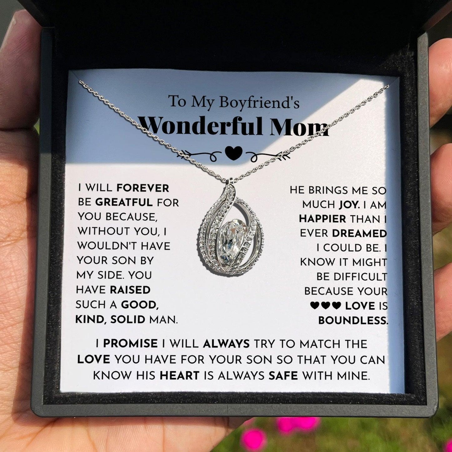 AllGifting, Birdcage Necklace For Women, Boyfriend's Mom Gift Sterling Silver Birdcage Pendant Jewelry, Card7