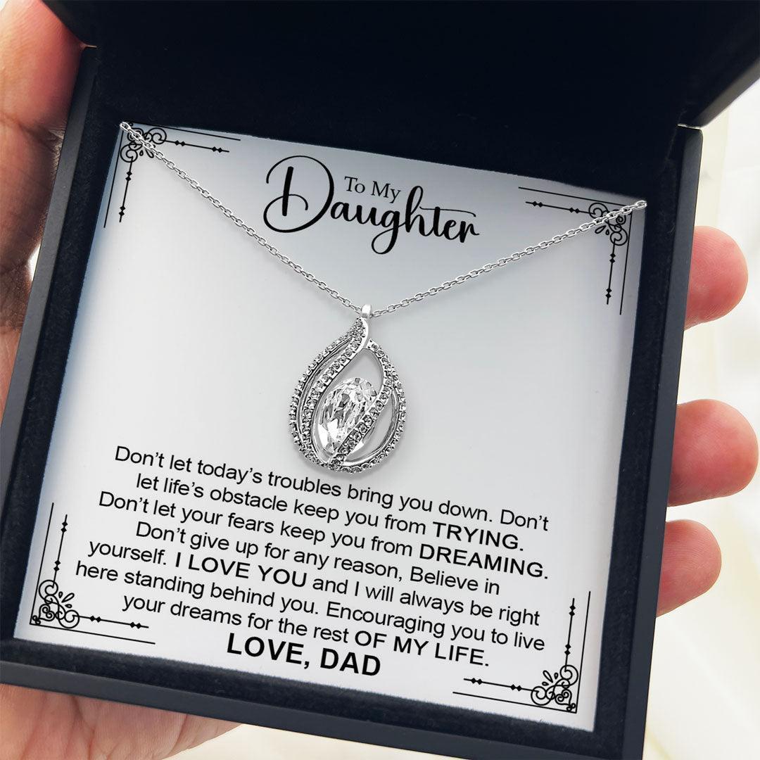 AllGifting, Birdcage Necklace For Women, Daughter Gift Sterling Silver Birdcage Pendant Jewelry, Card8