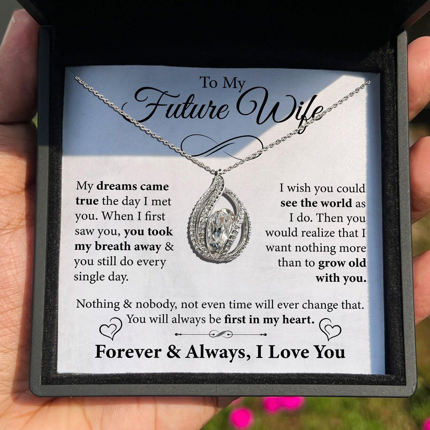 AllGifting, Birdcage Necklace For Women, Future Wife Gift Sterling Silver Birdcage Pendant Jewelry, Card1