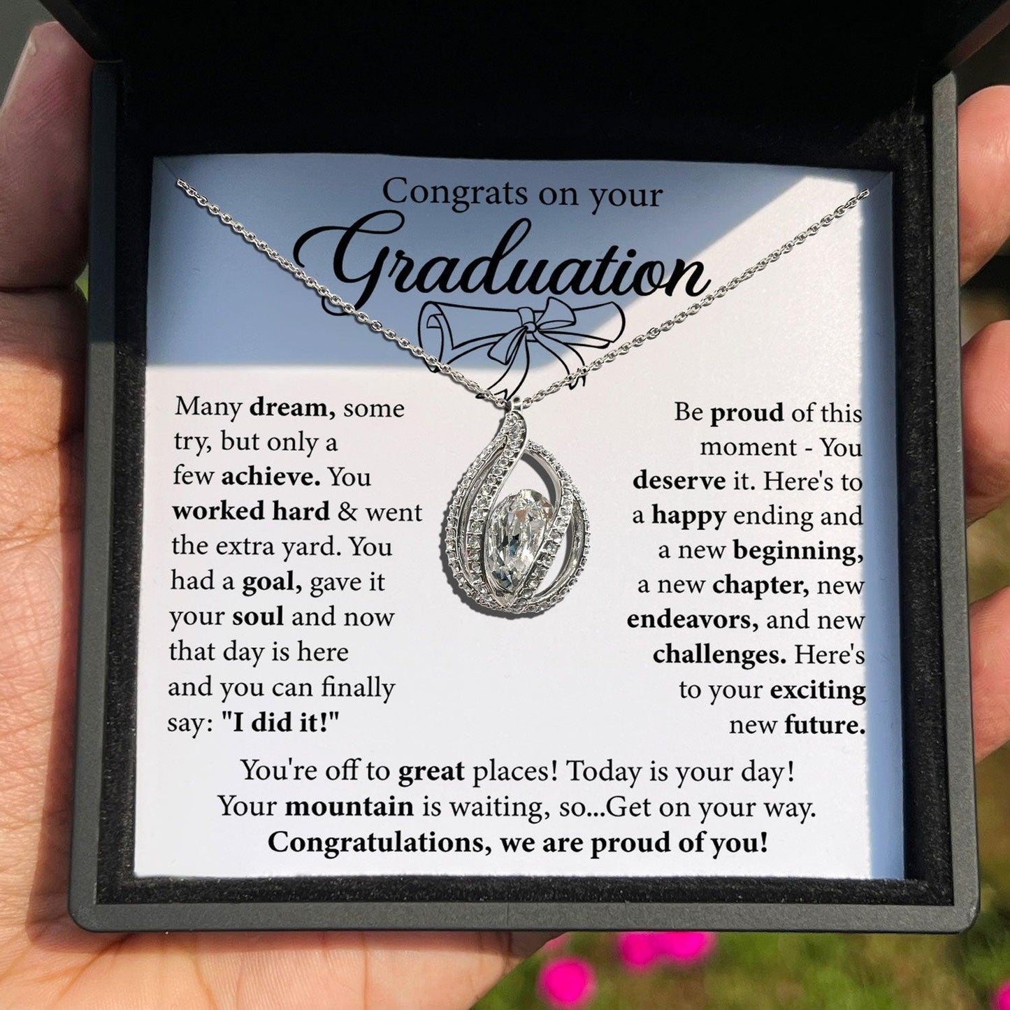 AllGifting, Birdcage Necklace For Women, Graduation Gift Sterling Silver Birdcage Pendant Jewelry, Card1