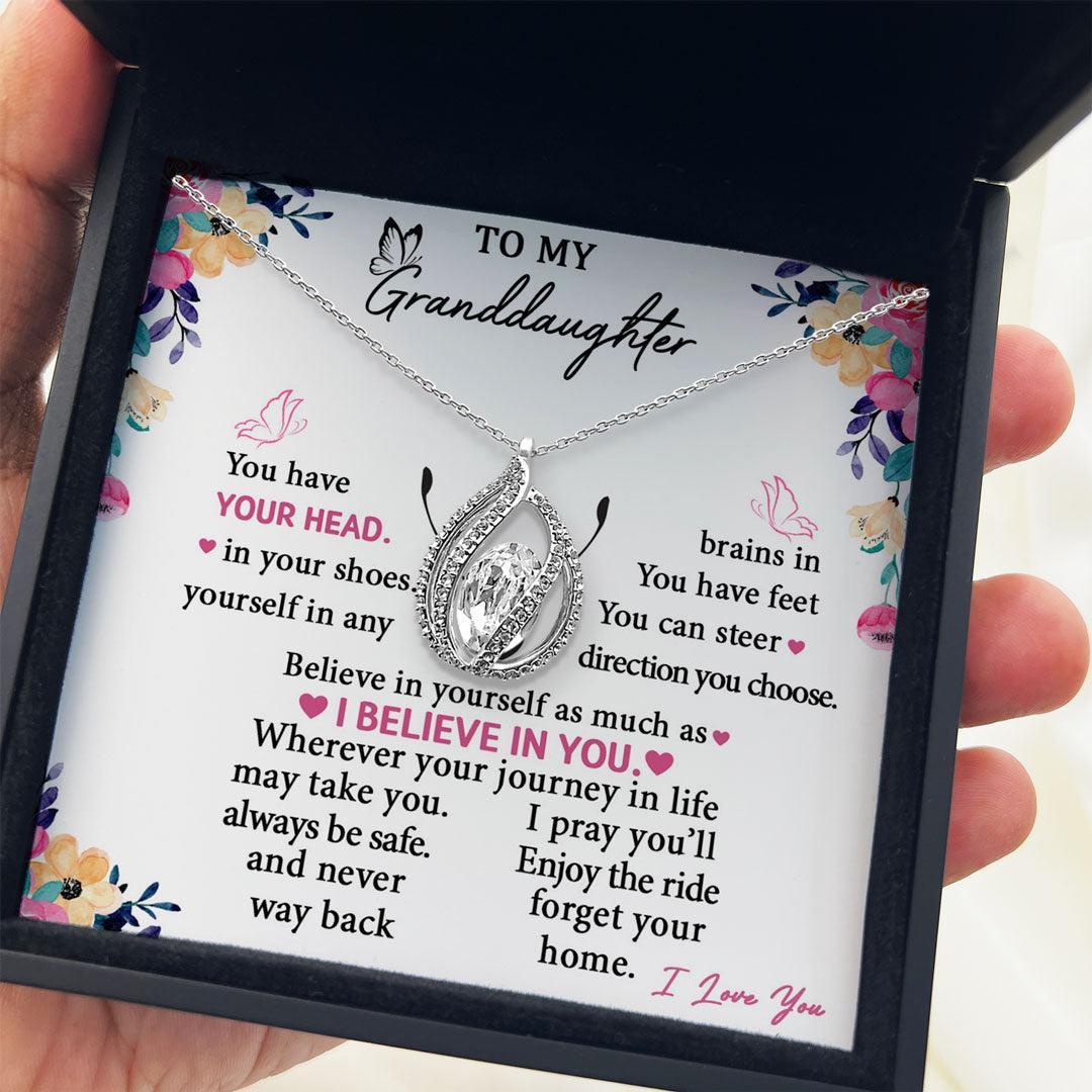 AllGifting, Birdcage Necklace For Women, Granddaughter Gift Sterling Silver Birdcage Pendant Jewelry, Card4