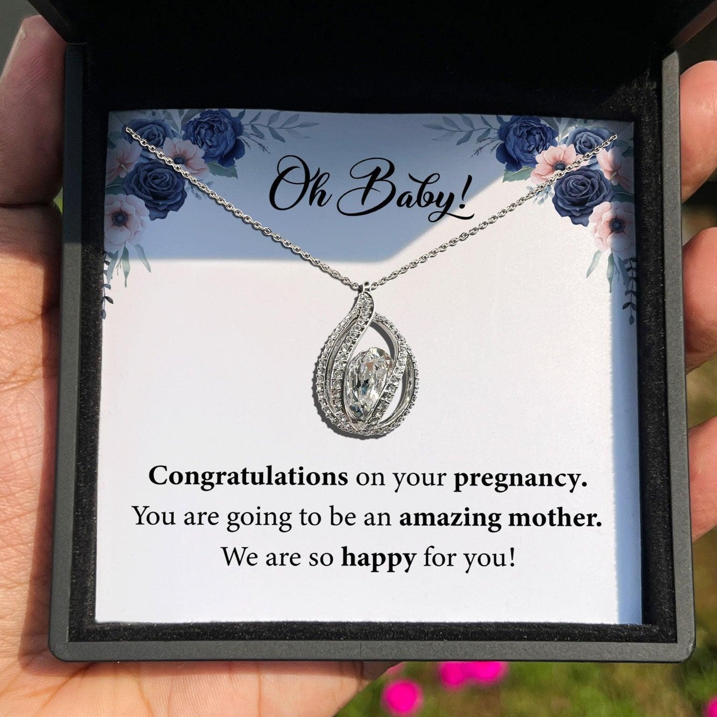 AllGifting, Birdcage Necklace For Women, Mama To Be Gift Sterling Silver Birdcage Pendant Jewelry