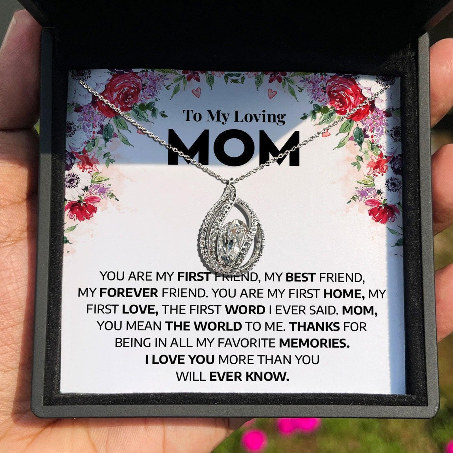 AllGifting, Birdcage Necklace For Women, Mom Gift Sterling Silver Birdcage Pendant Jewelry, Card12