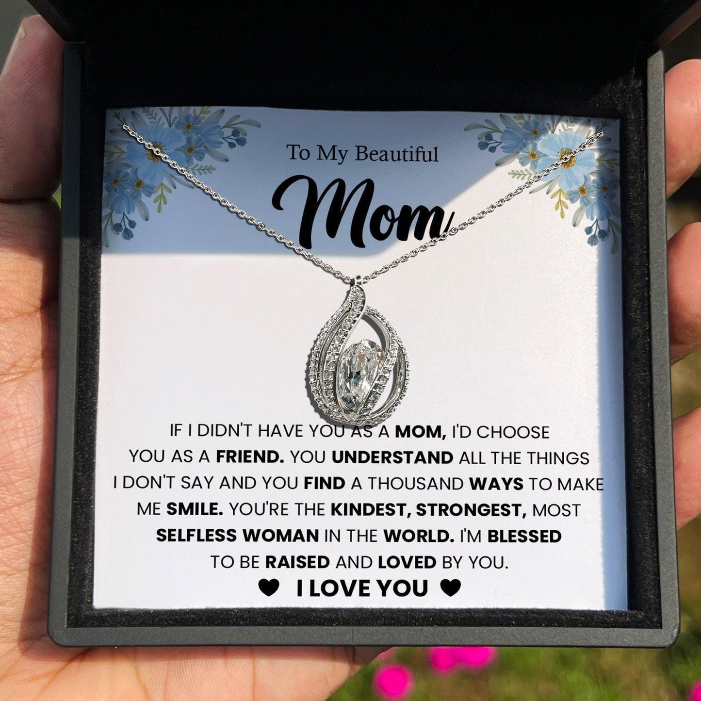 AllGifting, Birdcage Necklace For Women, Mom Gift Sterling Silver Birdcage Pendant Jewelry, Card2