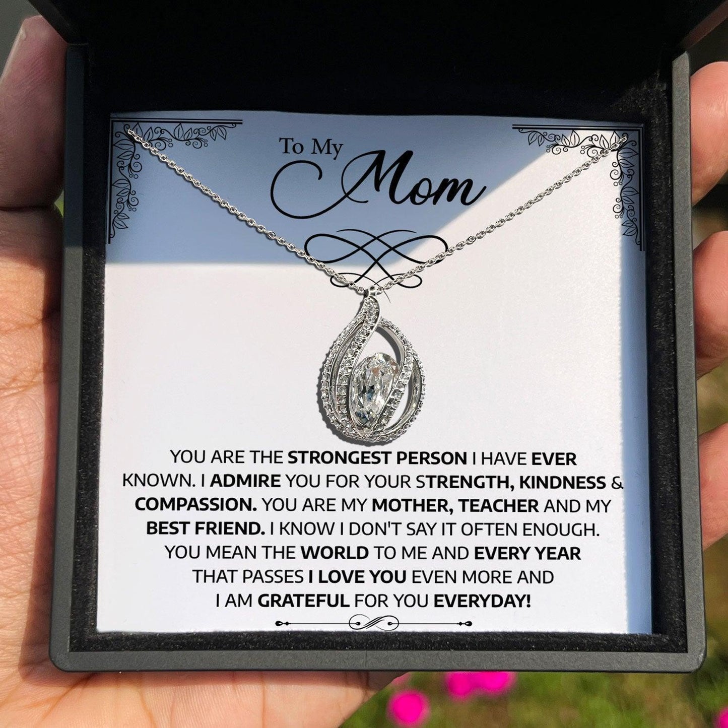 AllGifting, Birdcage Necklace For Women, Mom Gift Sterling Silver Birdcage Pendant Jewelry, Card24