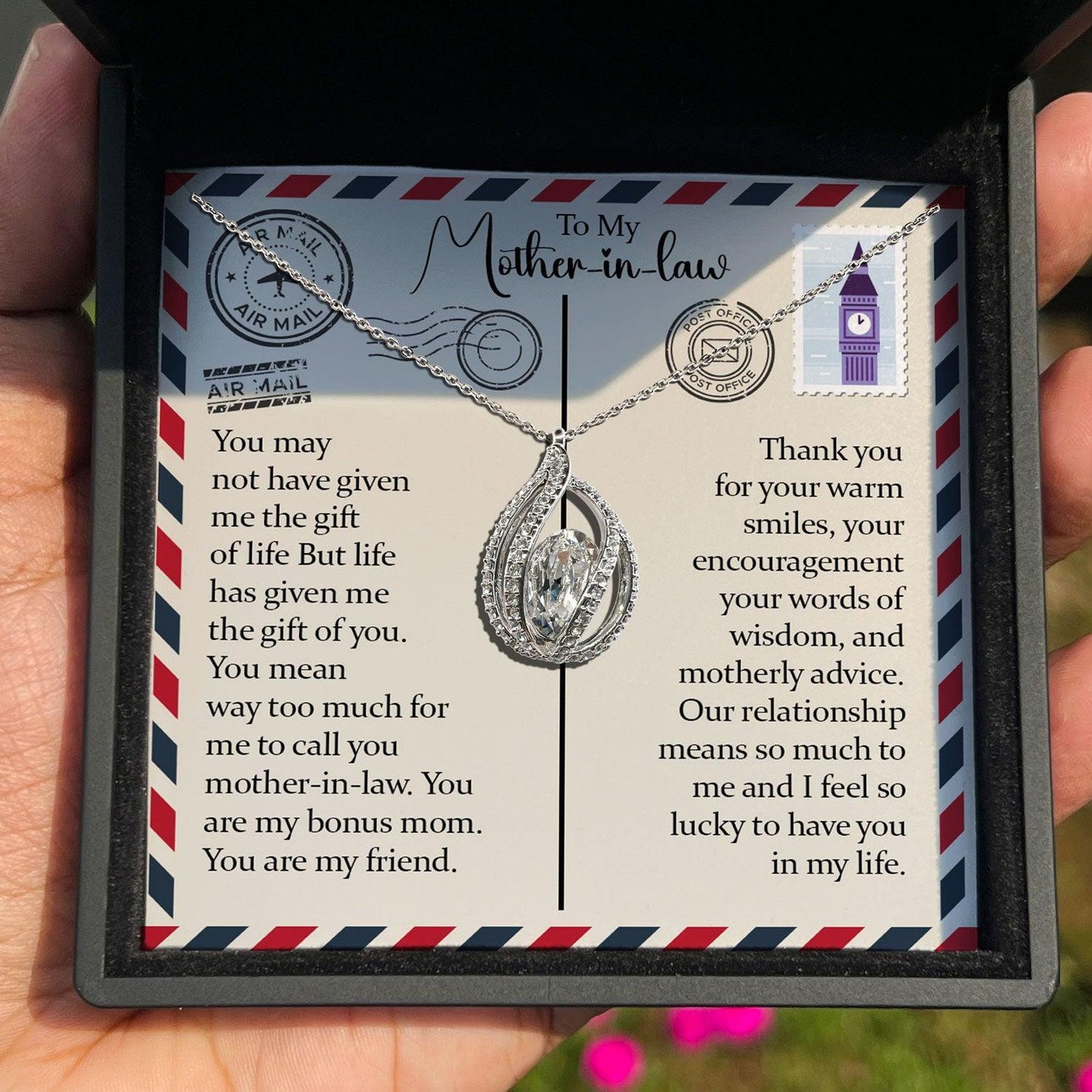 AllGifting, Birdcage Necklace For Women, Mother-in-Law Gift Sterling Silver Birdcage Pendant Jewelry, Card1