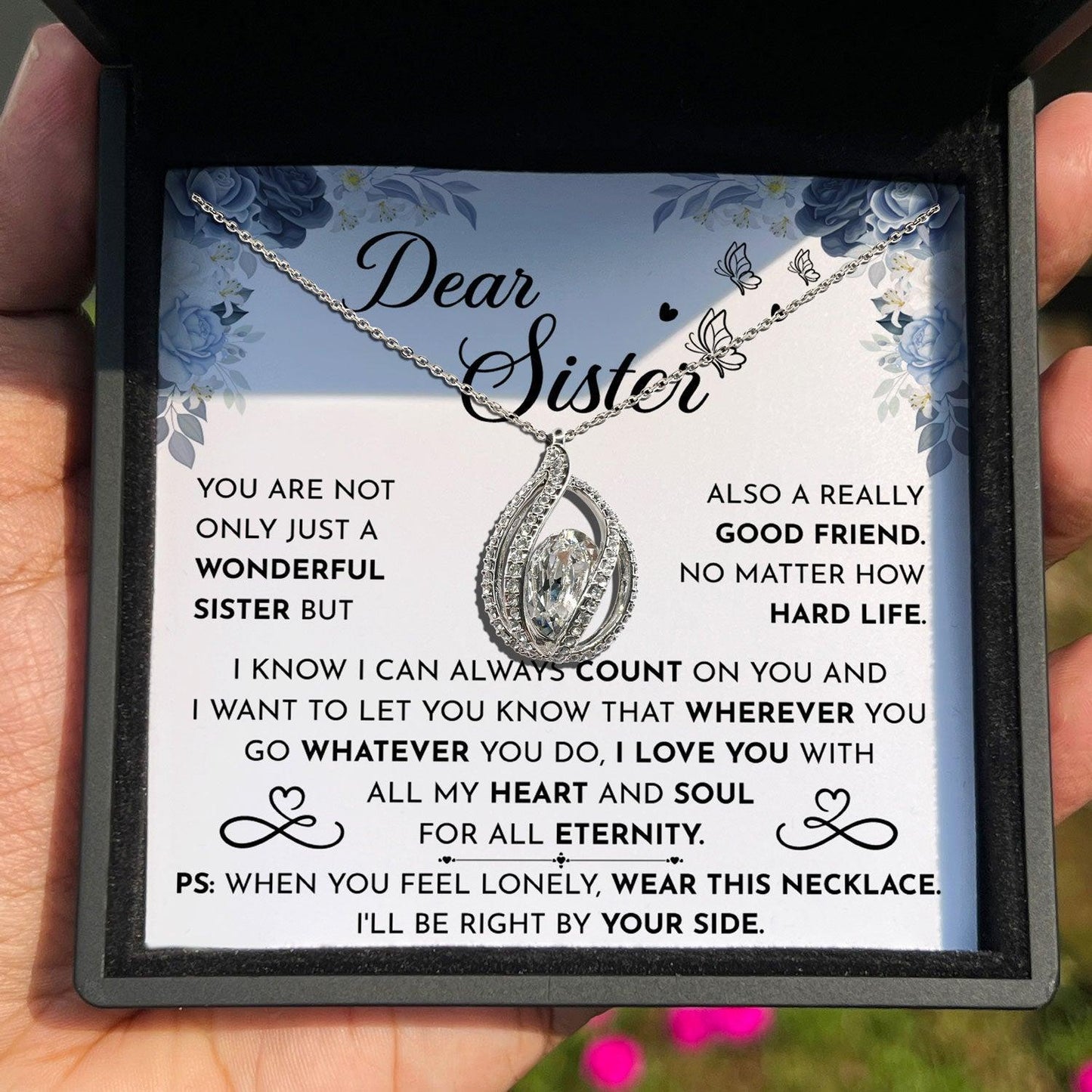 AllGifting, Birdcage Necklace For Women, Sister Gift Sterling Silver Birdcage Pendant Jewelry
