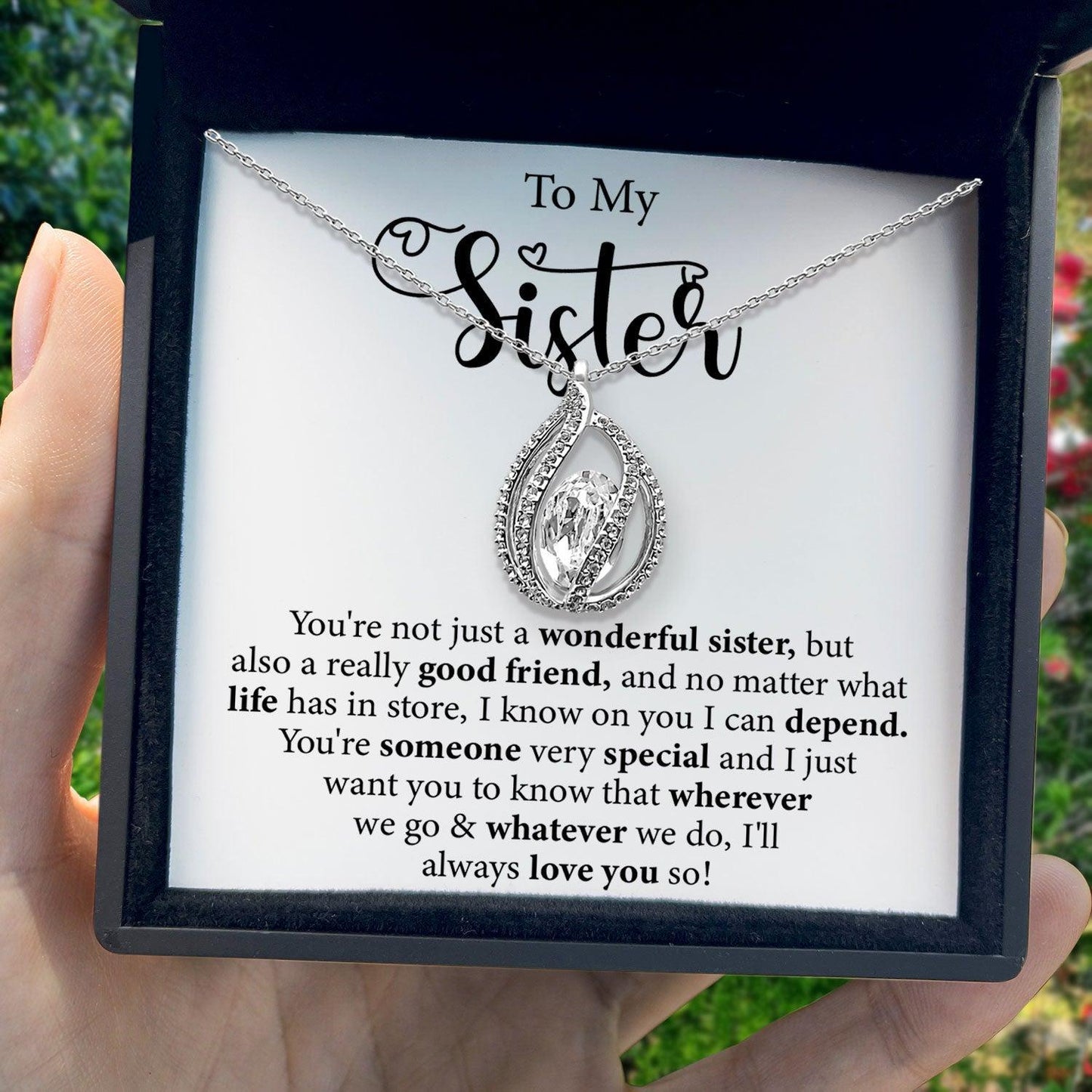 AllGifting, Birdcage Necklace For Women, Sister Gift Sterling Silver Birdcage Pendant Jewelry, Card3