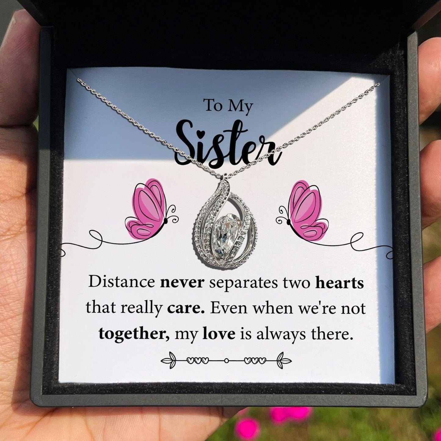 AllGifting, Birdcage Necklace For Women, Sister Gift Sterling Silver Birdcage Pendant Jewelry, Card5