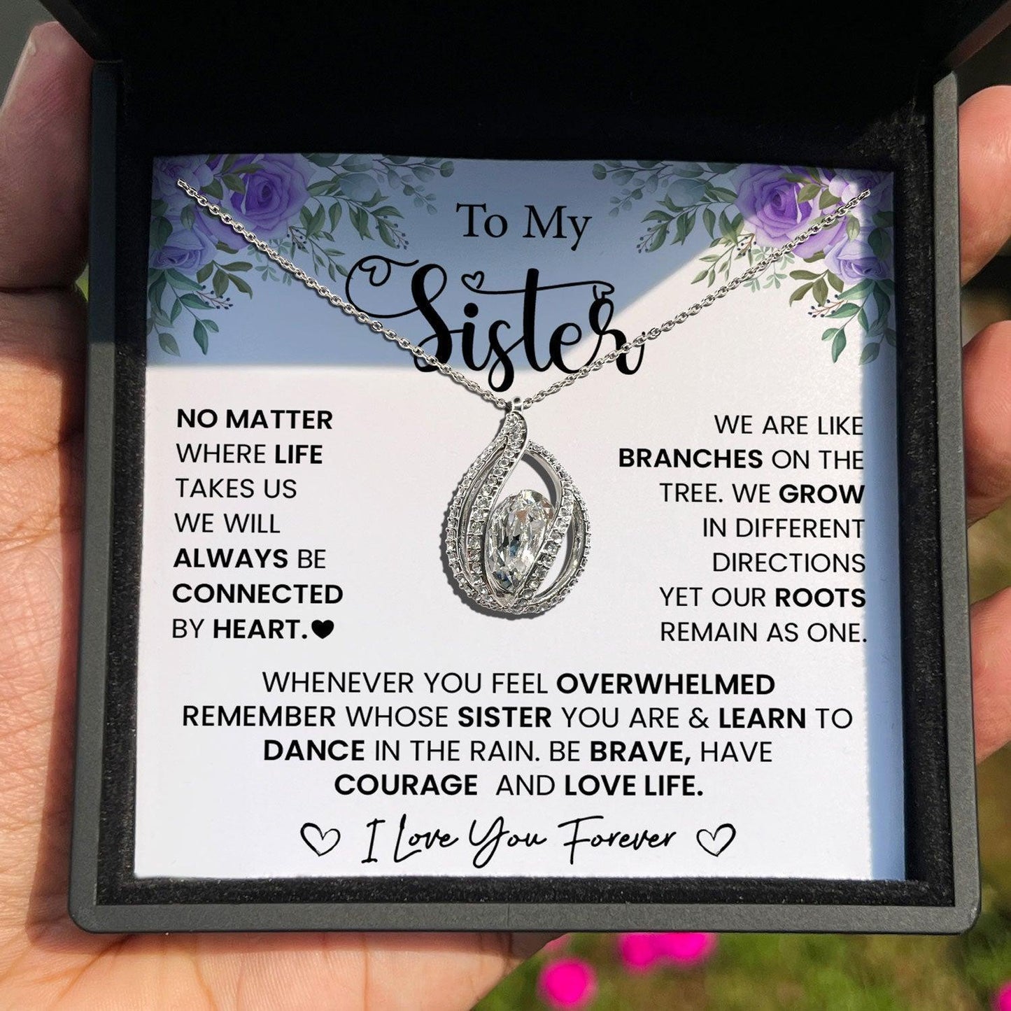 AllGifting, Birdcage Necklace For Women, Sister Gift Sterling Silver Birdcage Pendant Jewelry, Card6