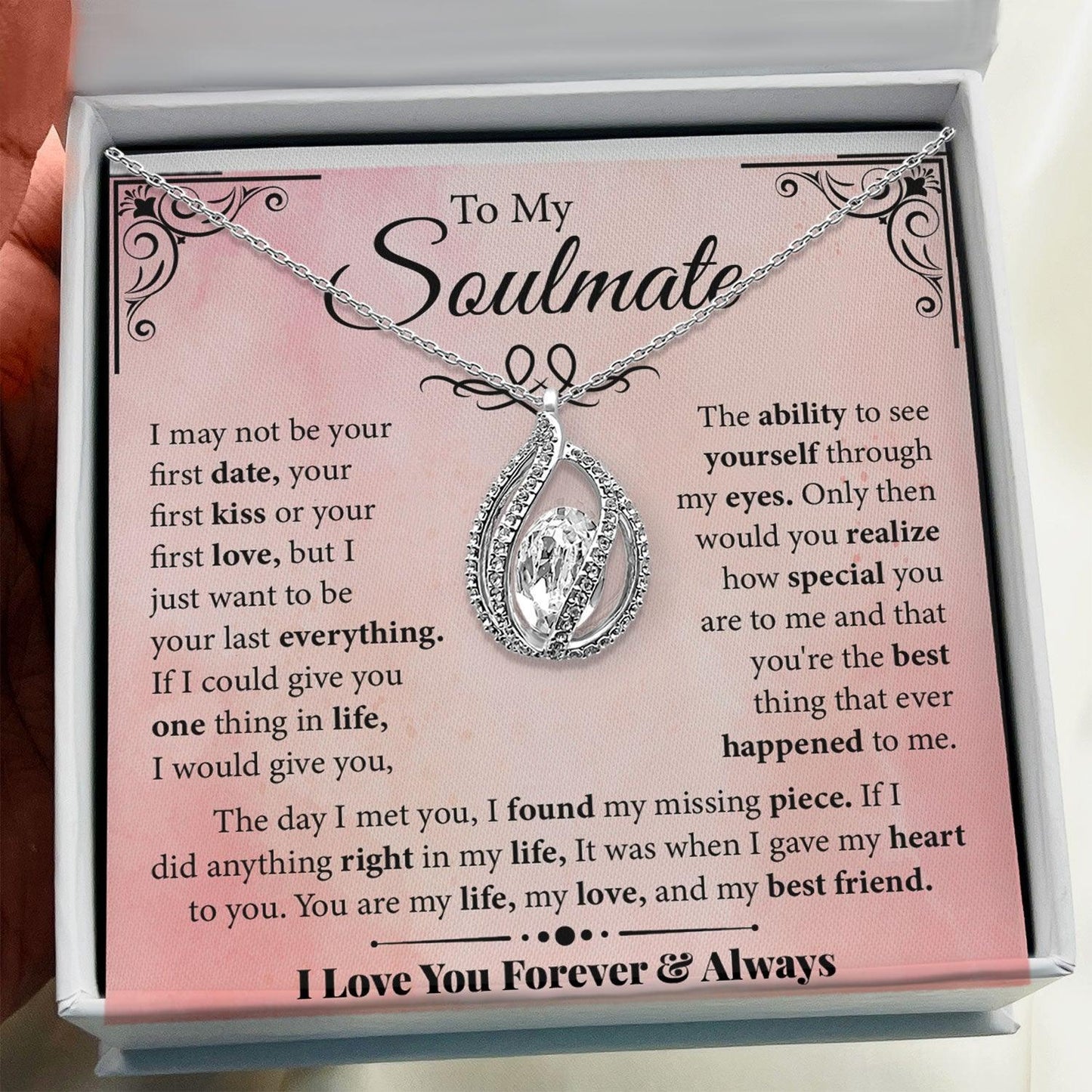 AllGifting, Birdcage Necklace For Women, Soulmate Gift Sterling Silver Birdcage Pendant Jewelry, Card11