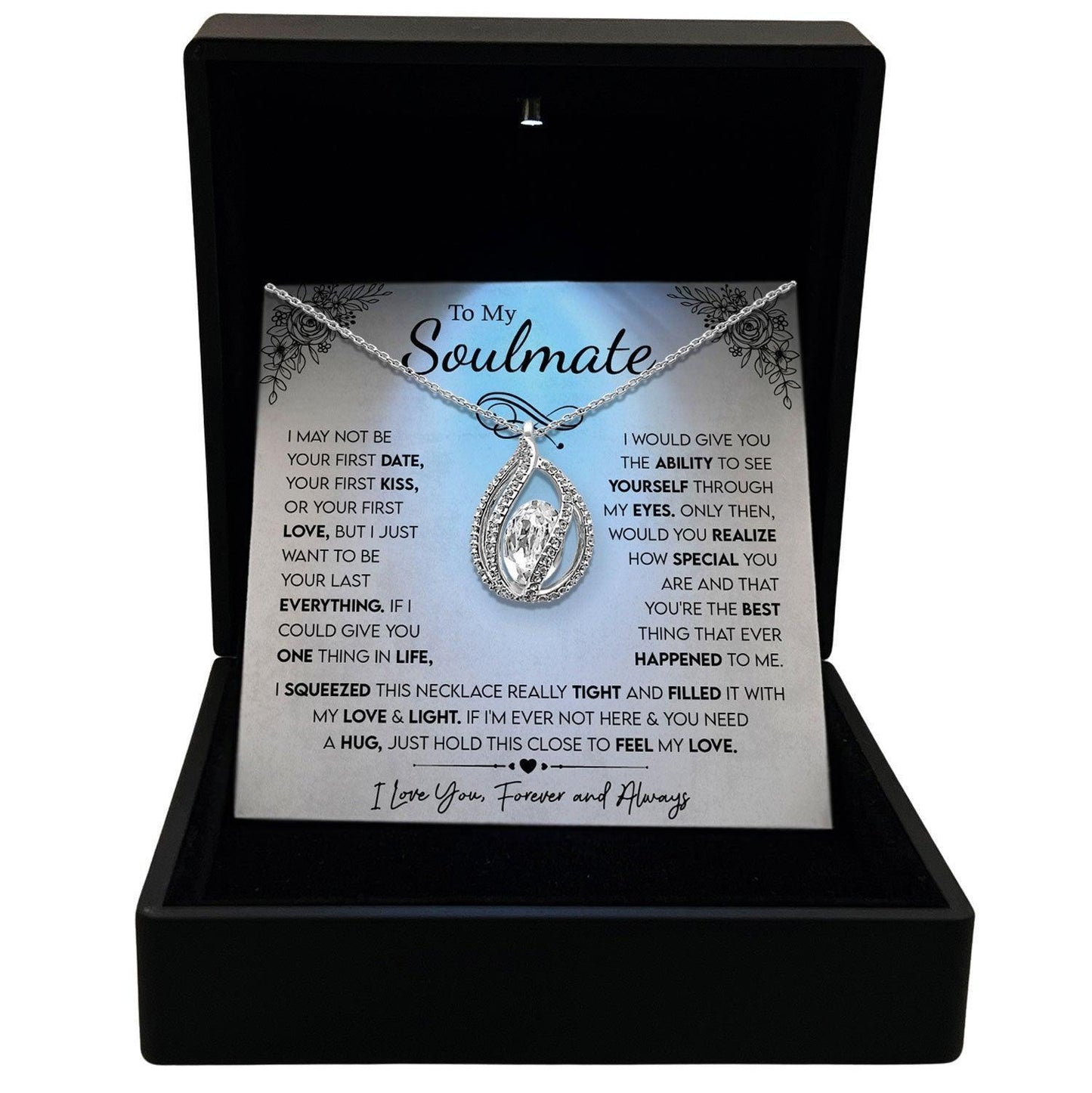 AllGifting, Women's Necklace, Orbital Birdcage, Soulmate Gift Sterling Silver Birdcage Pendant Jewelry, Card16