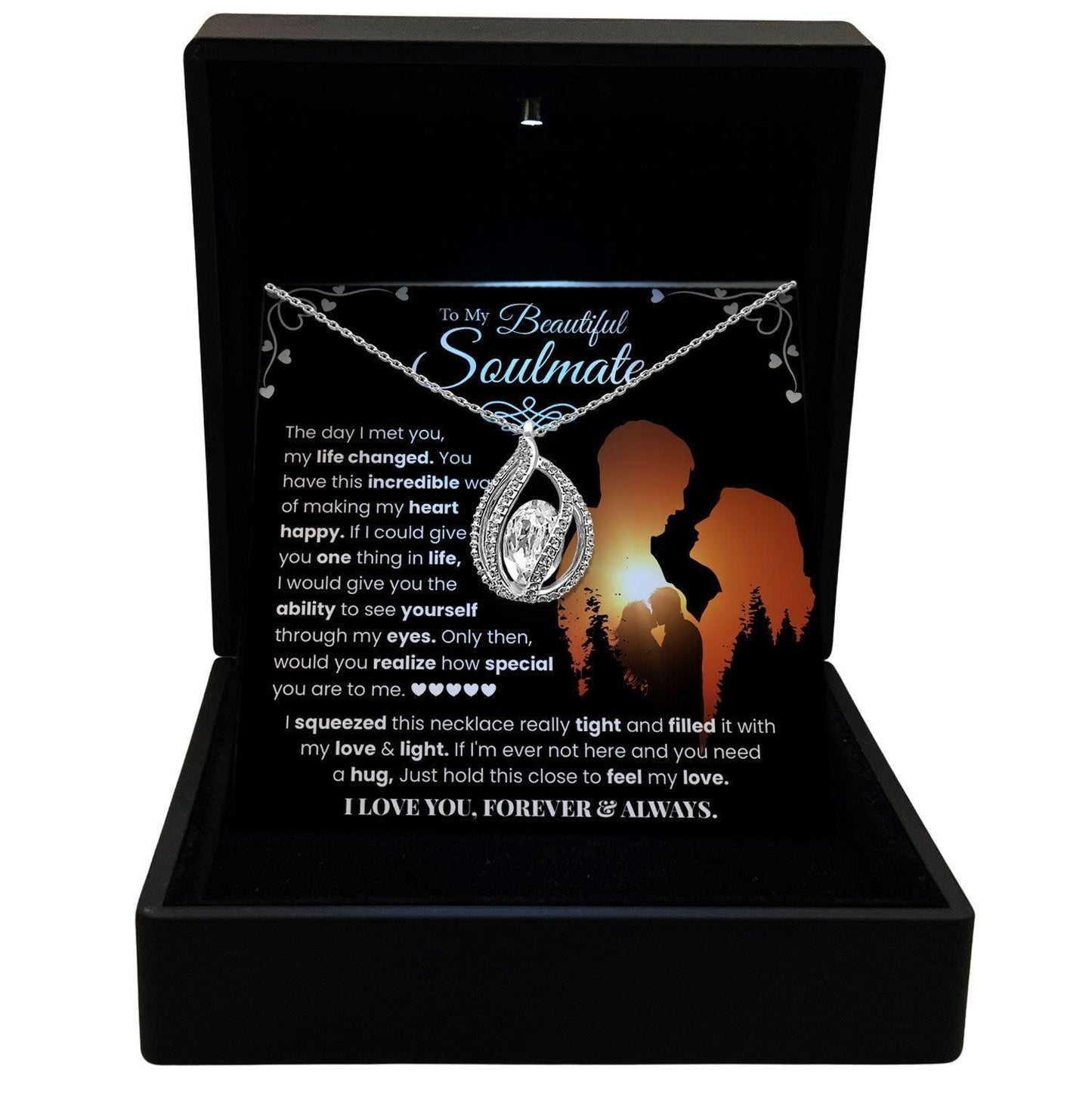 AllGifting, Women's Necklace, Orbital Birdcage, Soulmate Gift Sterling Silver Birdcage Pendant Jewelry, Card5