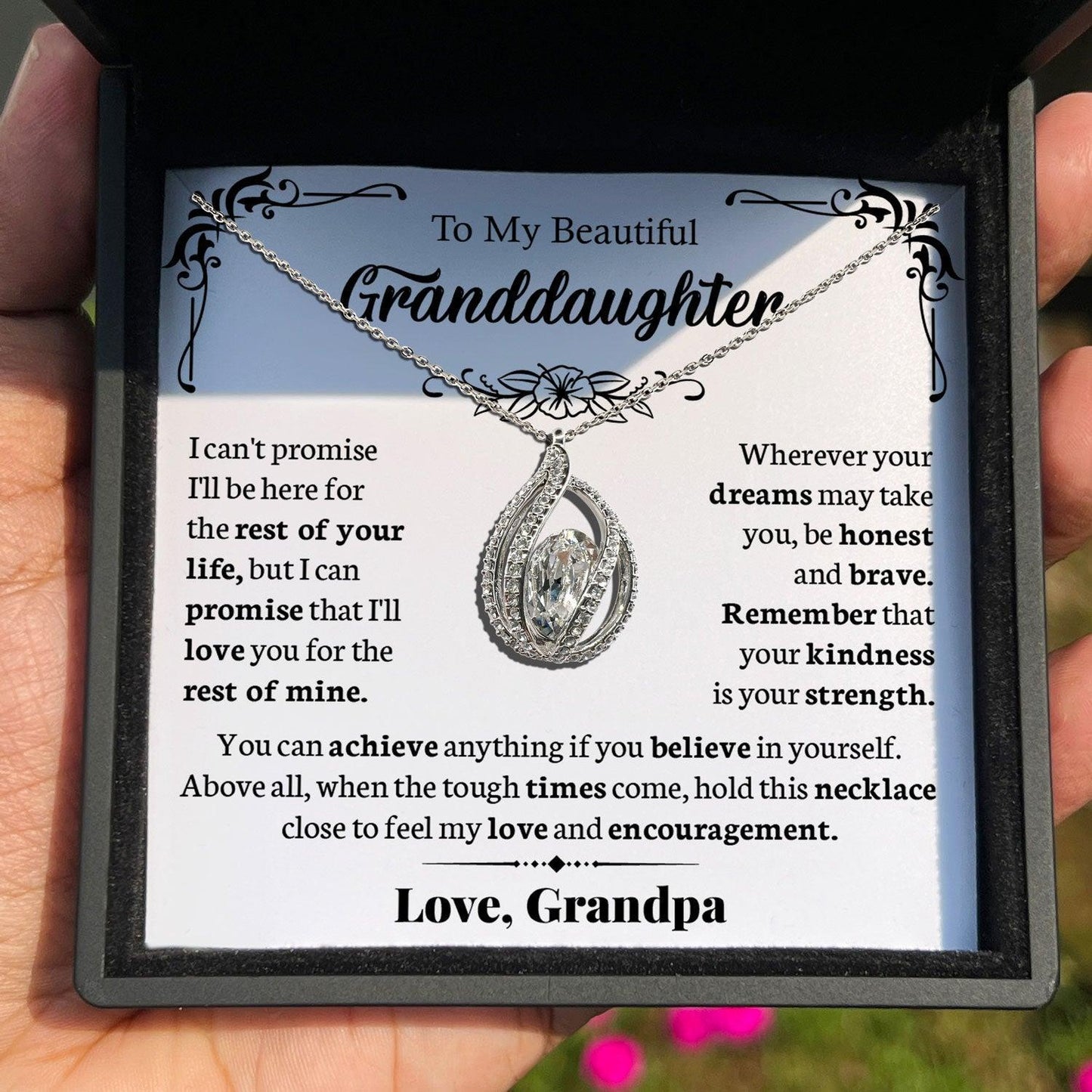 AllGifting, Birdcage Necklace For Women, Sterling Silver Birdcage Pendant Jewelry, Card12