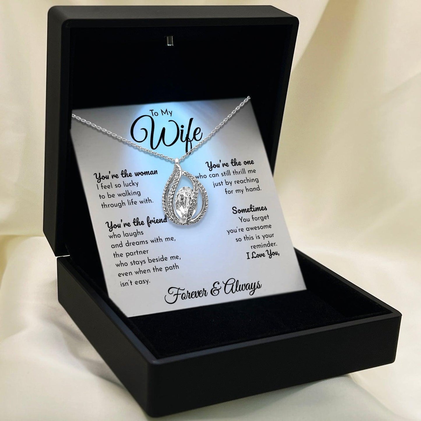 AllGifting, Birdcage Necklace For Women, Wife Gift Sterling Silver Birdcage Pendant Jewelry, Card13