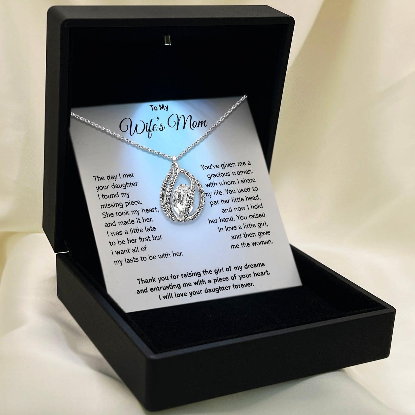 AllGifting, Birdcage Necklace For Women, Wife's Mom Gift Sterling Silver Birdcage Pendant Jewelry, Card19