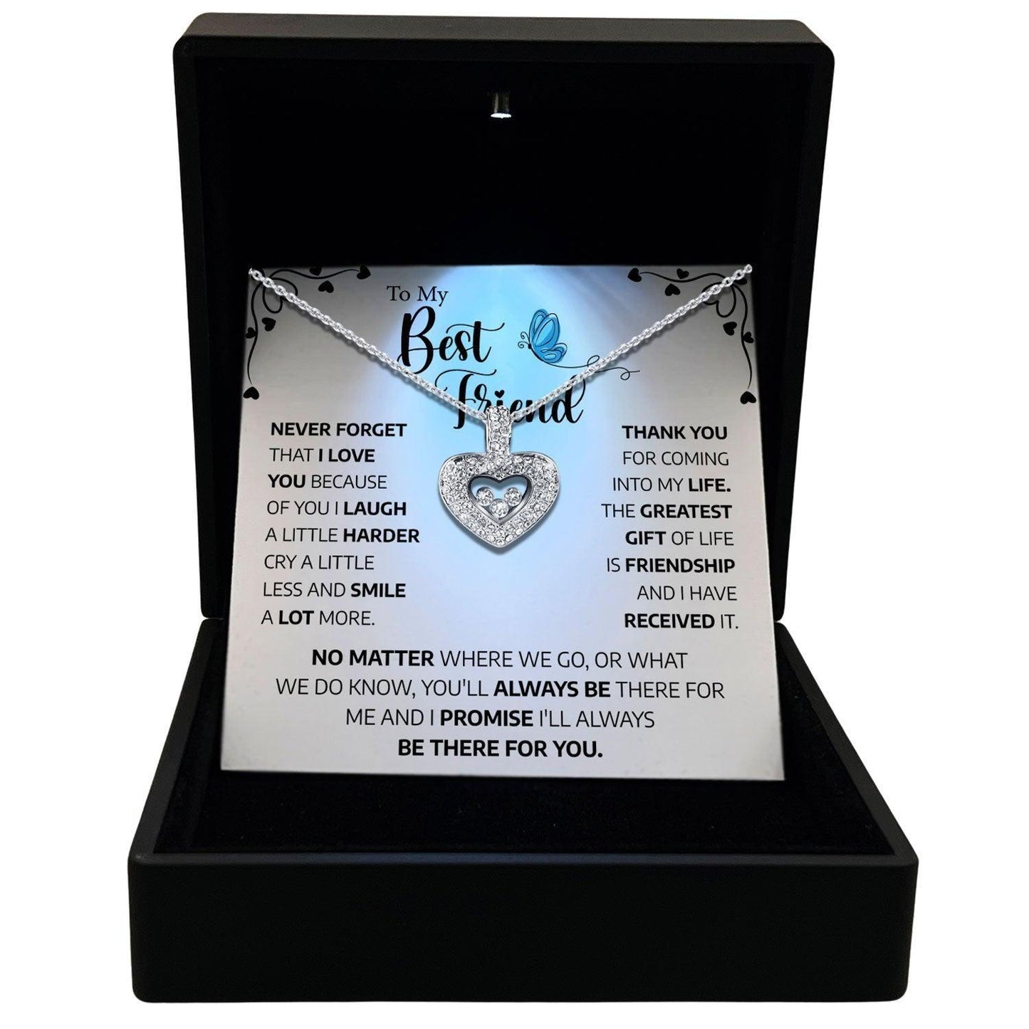 Women's Necklace Best Friend Gift Pendant Jewelry, Card2