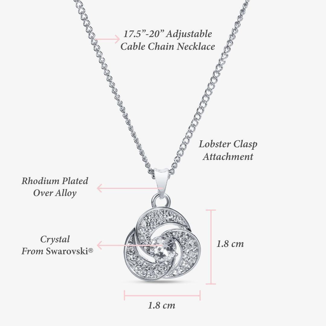 AllGifting, Love Knot Necklace For Women, Soulmate Gift Gold Plated Love Knot Jewelry