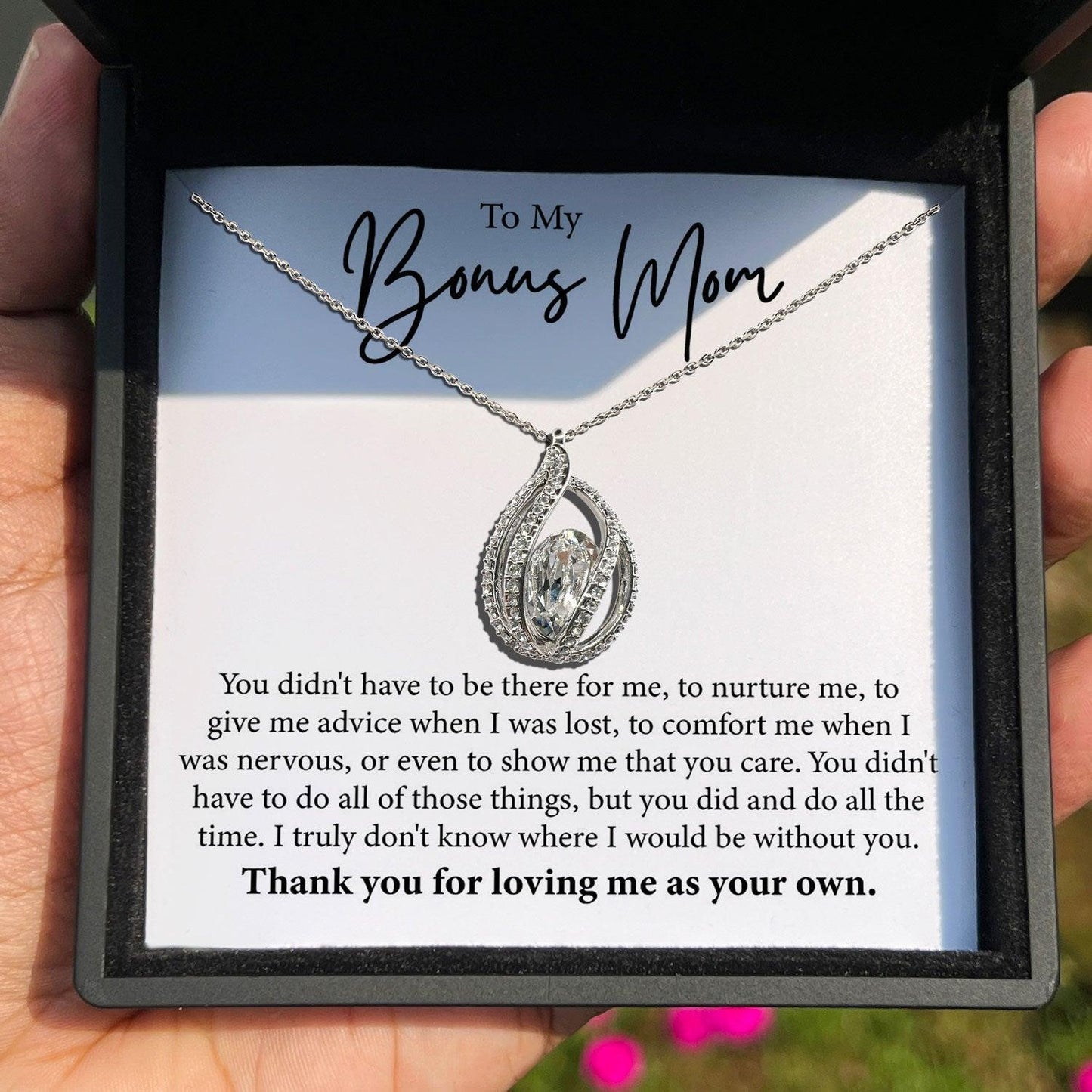 AllGifting, Birdcage Necklace For Women, Bonus Mom Gift Pendant Jewelry, Card5