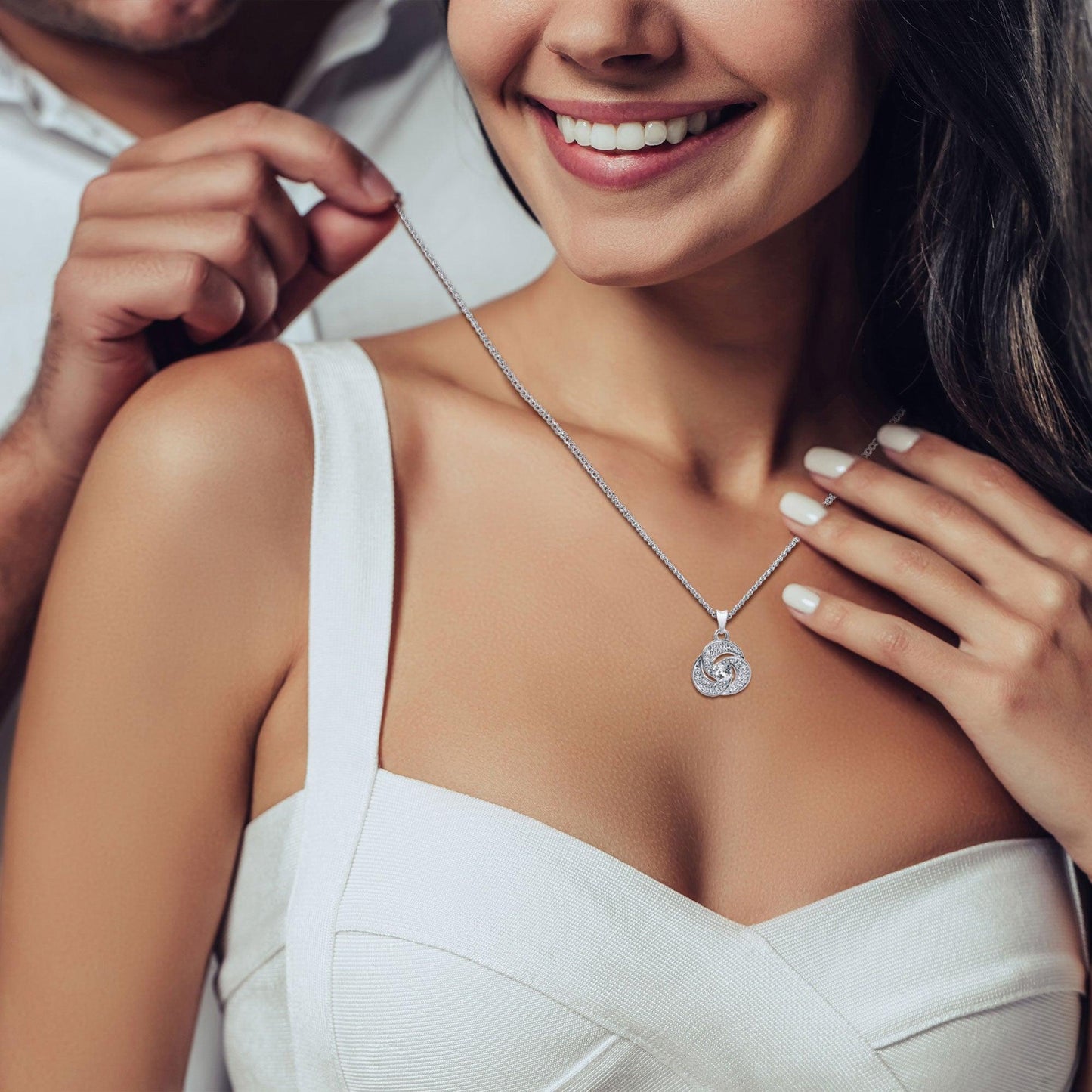 AllGifting, Love Knot Necklace For Women, Soulmate Gift Gold Plated Love Knot Jewelry, Card3
