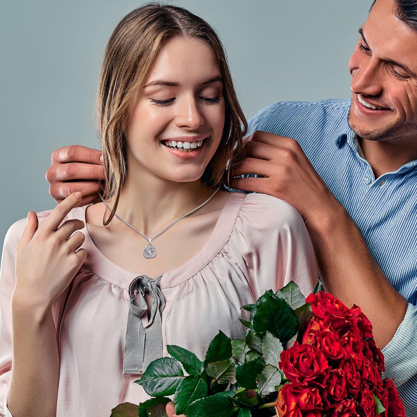 AllGifting, Love Knot Necklace For Women, Pendant Jewelry, Card56