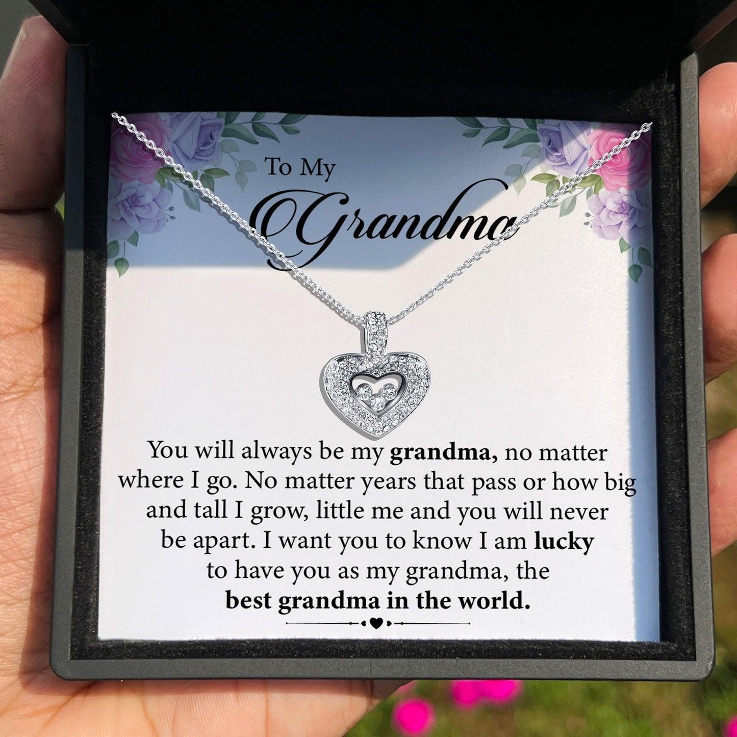 AllGifting, Floating Heart Necklace, Pendant Jewelry, Card65