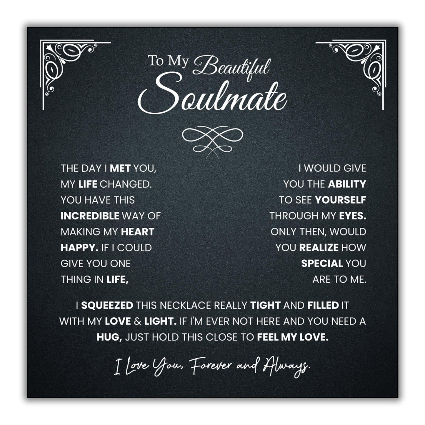 AllGifting, Floating Heart Necklace, Soulmate Gift Pendant Jewelry, Card1