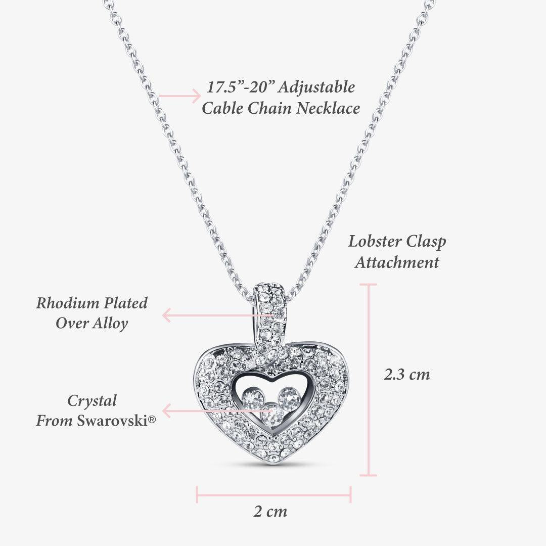 AllGifting, Floating Heart Necklace, Unbiological Sister Gift Pendant Jewelry, Card4