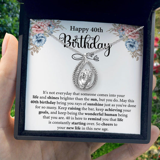 AllGifting, Birdcage Necklace For Women, 40th Birthday Gift for Her Sterling Silver Birdcage Pendant Jewelry