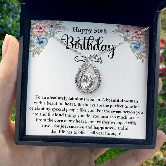 AllGifting, Women's Necklace, Orbital Birdcage, 50th Birthday Gift for Her Sterling Silver Birdcage Pendant Jewelry
