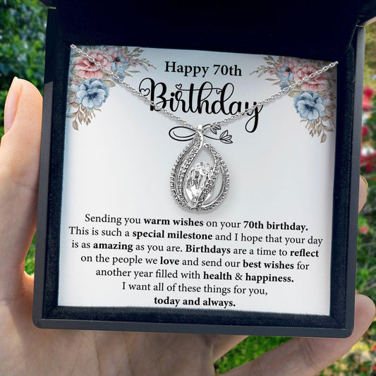 AllGifting, Women's Necklace, Orbital Birdcage, 70th Birthday Gift for Her Sterling Silver Birdcage Pendant Jewelry