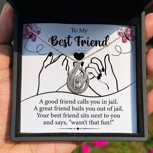 AllGifting, Birdcage Necklace For Women, Best Friend Gift Sterling Silver Birdcage Pendant Jewelry, Card1