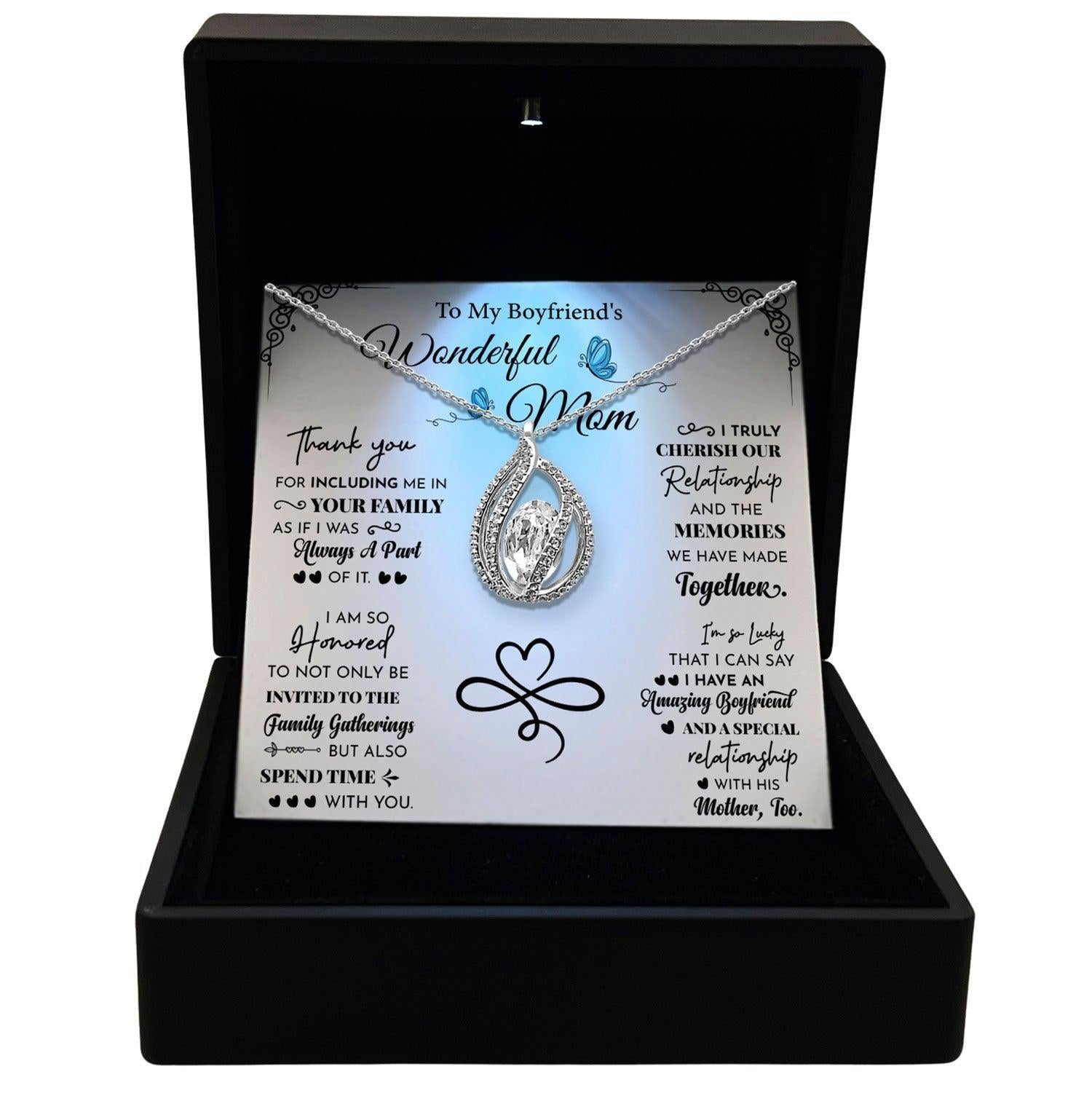 AllGifting, Women's Necklace, Orbital Birdcage, Boyfriend's Mom Gift Sterling Silver Birdcage Pendant Jewelry, Card5