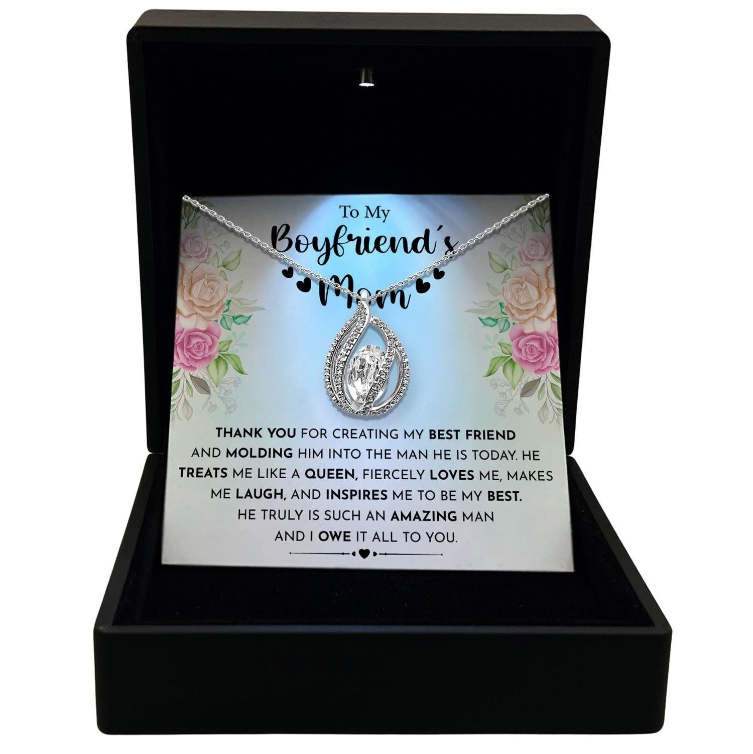 AllGifting, Women's Necklace, Orbital Birdcage, Boyfriend's Mom Gift Sterling Silver Birdcage Pendant Jewelry, Card6