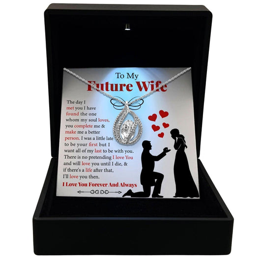 AllGifting, Women's Necklace, Orbital Birdcage, Future Wife Gift Sterling Silver Birdcage Pendant Jewelry, Card10