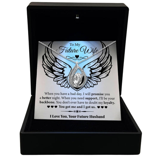 AllGifting, Women's Necklace, Orbital Birdcage, Future Wife Gift Sterling Silver Birdcage Pendant Jewelry, Card11