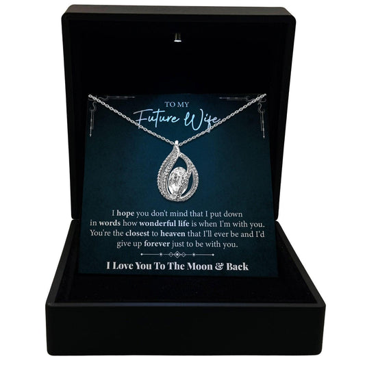 AllGifting, Women's Necklace, Orbital Birdcage, Future Wife Gift Sterling Silver Birdcage Pendant Jewelry, Card2