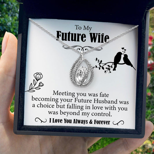 AllGifting, Birdcage Necklace For Women, Future Wife Gift Sterling Silver Birdcage Pendant Jewelry, Card4