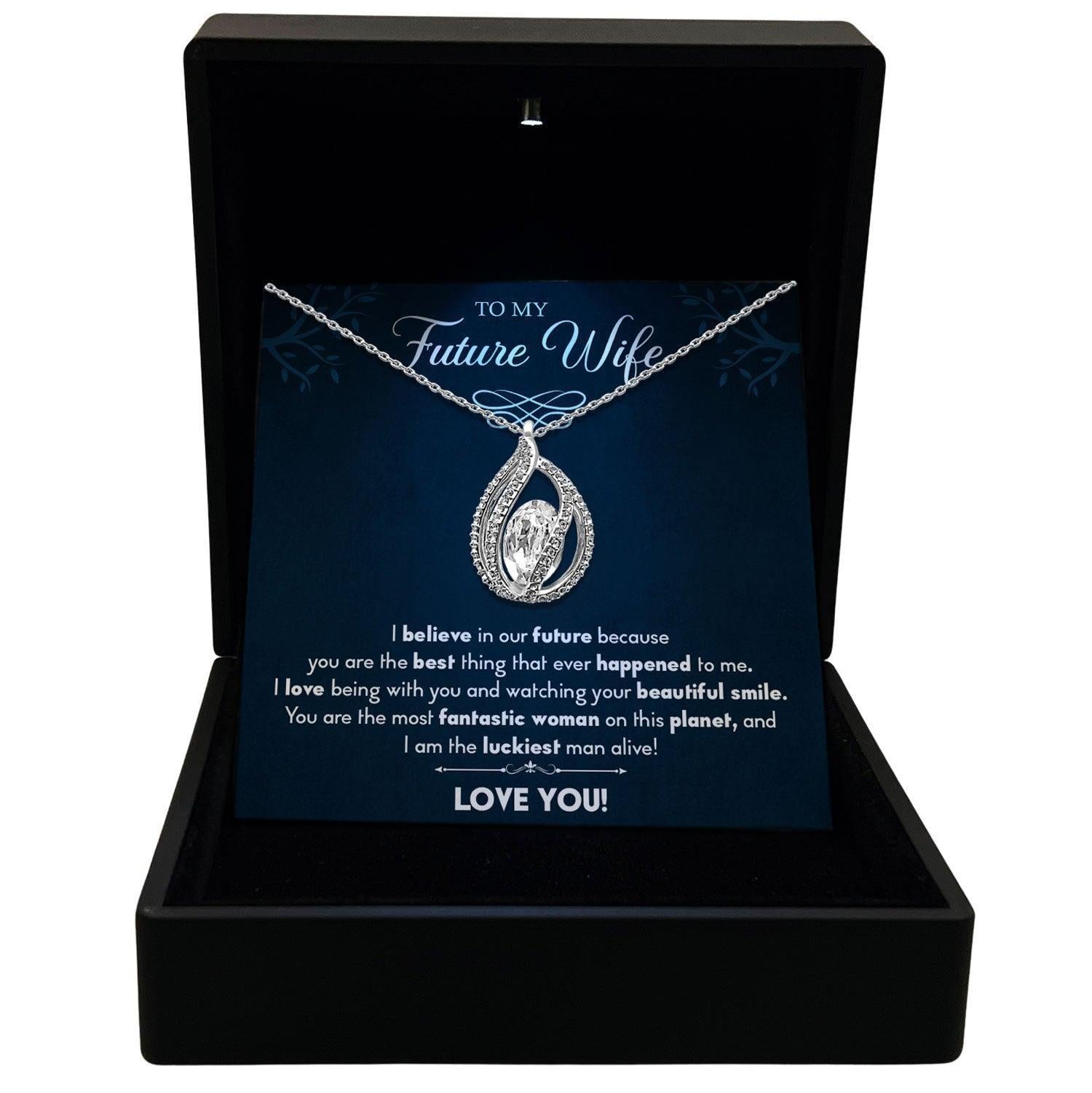 AllGifting, Women's Necklace, Orbital Birdcage, Future Wife Gift Sterling Silver Birdcage Pendant Jewelry, Card5